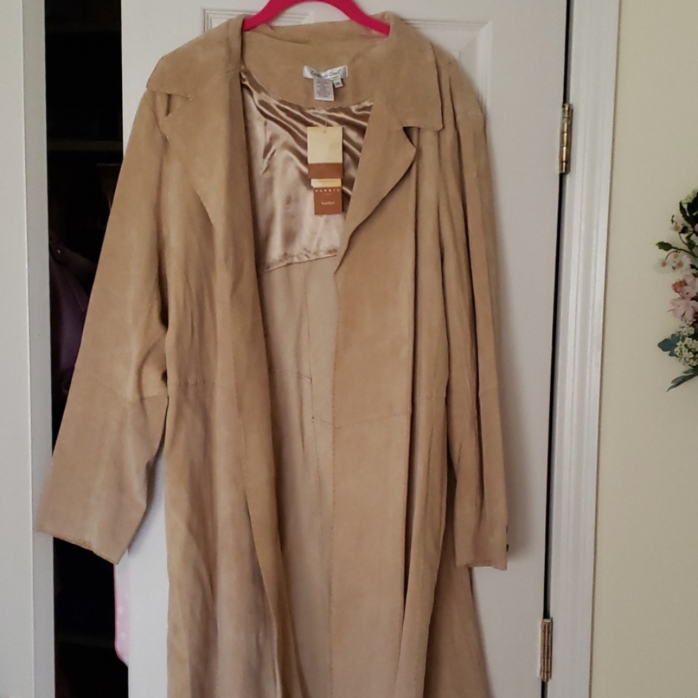 Coldwater Creek Tan Suede Coat
